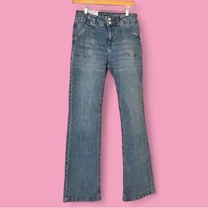 Curve Appeal low rise flared light wash flare jeans